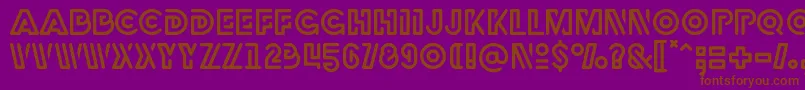 Rubber Font – Brown Fonts on Purple Background