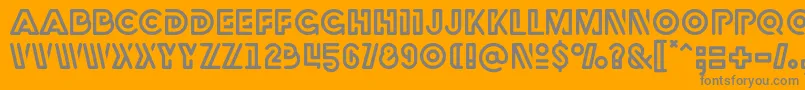 Rubber Font – Gray Fonts on Orange Background