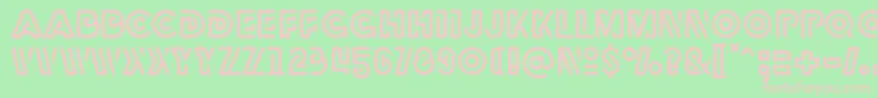 Rubber Font – Pink Fonts on Green Background