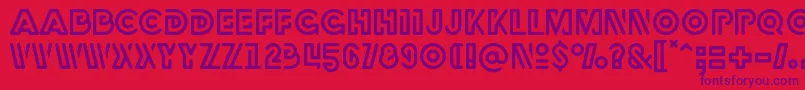 Police Rubber – polices violettes sur fond rouge