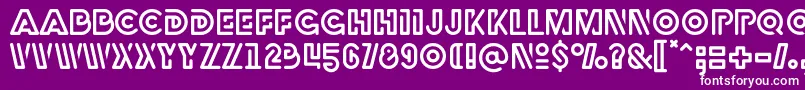 Rubber Font – White Fonts on Purple Background