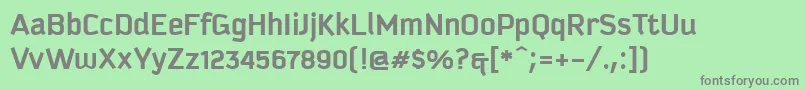 KautivaBold Font – Gray Fonts on Green Background