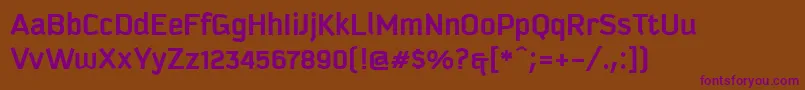 Czcionka KautivaBold – fioletowe czcionki na brązowym tle