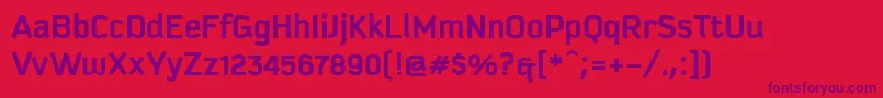 KautivaBold Font – Purple Fonts on Red Background
