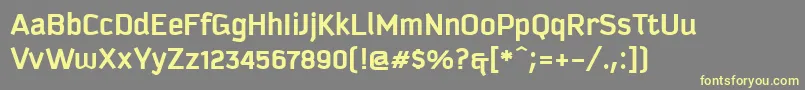 Шрифт KautivaBold – жёлтые шрифты на сером фоне