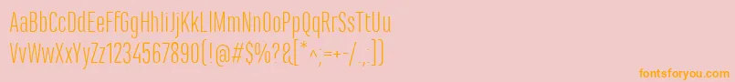 MarianinaCnFyLight Font – Orange Fonts on Pink Background