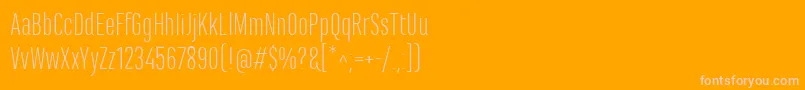 MarianinaCnFyLight-Schriftart – Rosa Schriften auf orangefarbenem Hintergrund