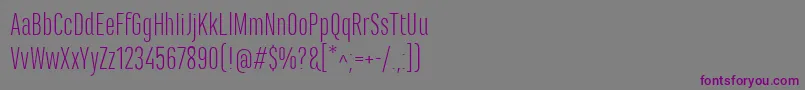 Шрифт MarianinaCnFyLight – фиолетовые шрифты на сером фоне