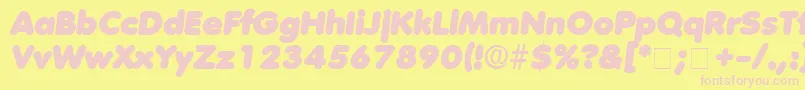 AderaDisplaySsiItalic Font – Pink Fonts on Yellow Background