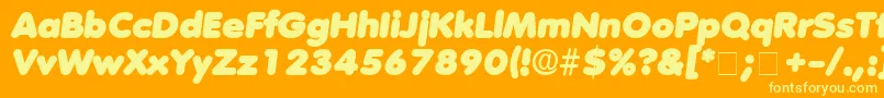 AderaDisplaySsiItalic Font – Yellow Fonts on Orange Background