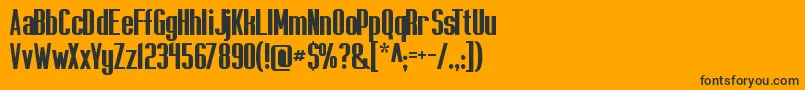 Capicolasansish Font – Black Fonts on Orange Background