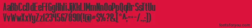 Capicolasansish Font – Black Fonts on Red Background