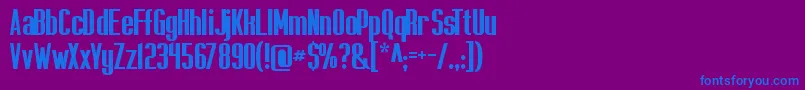 Capicolasansish Font – Blue Fonts on Purple Background