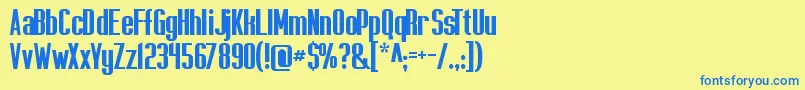 Capicolasansish Font – Blue Fonts on Yellow Background