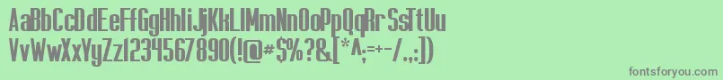 Capicolasansish Font – Gray Fonts on Green Background