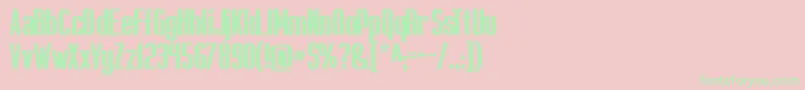 Capicolasansish Font – Green Fonts on Pink Background