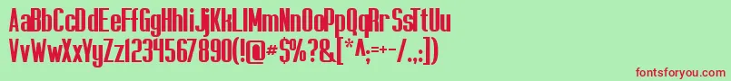 Capicolasansish Font – Red Fonts on Green Background