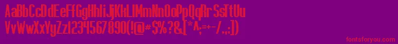 Capicolasansish Font – Red Fonts on Purple Background