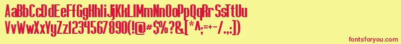 Capicolasansish Font – Red Fonts on Yellow Background