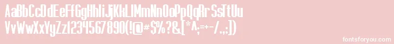 Capicolasansish Font – White Fonts on Pink Background