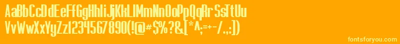Capicolasansish Font – Yellow Fonts on Orange Background