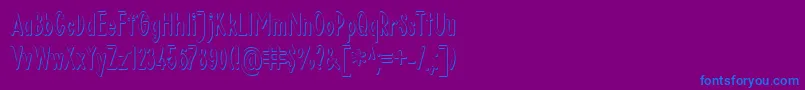 Plakat1ShadowDb Font – Blue Fonts on Purple Background