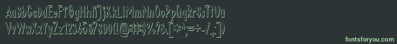 Шрифт Plakat1ShadowDb – зелёные шрифты на чёрном фоне