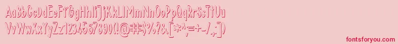 Plakat1ShadowDb Font – Red Fonts on Pink Background