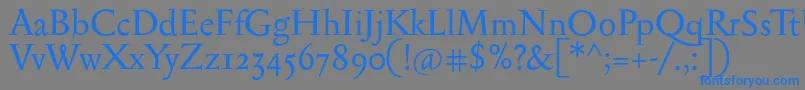 Serapionosf Font – Blue Fonts on Gray Background