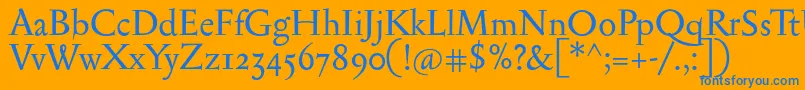 Serapionosf Font – Blue Fonts on Orange Background