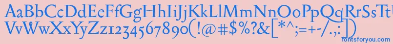 Serapionosf Font – Blue Fonts on Pink Background