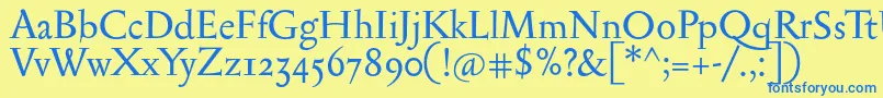 Serapionosf Font – Blue Fonts on Yellow Background