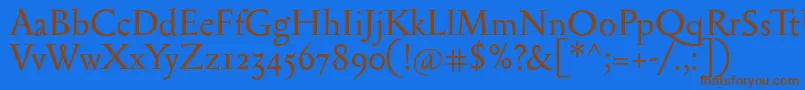 Serapionosf Font – Brown Fonts on Blue Background