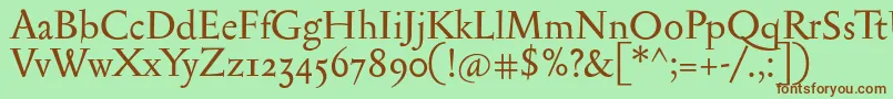 Serapionosf Font – Brown Fonts on Green Background