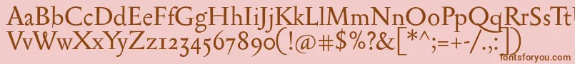 Serapionosf Font – Brown Fonts on Pink Background