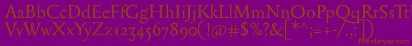 Serapionosf Font – Brown Fonts on Purple Background