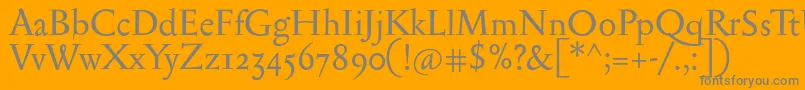 Serapionosf Font – Gray Fonts on Orange Background