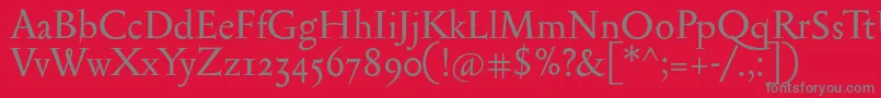 Serapionosf Font – Gray Fonts on Red Background