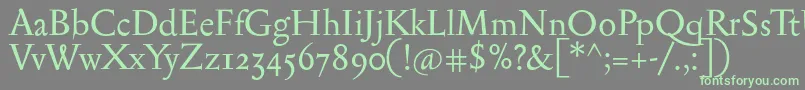Serapionosf Font – Green Fonts on Gray Background