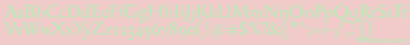 Serapionosf Font – Green Fonts on Pink Background
