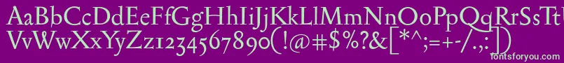 Serapionosf Font – Green Fonts on Purple Background
