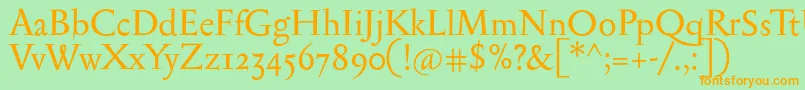 Serapionosf Font – Orange Fonts on Green Background