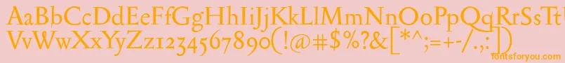 Serapionosf Font – Orange Fonts on Pink Background