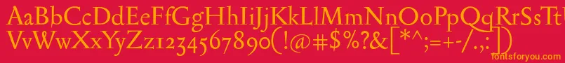 Serapionosf Font – Orange Fonts on Red Background
