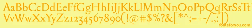 Serapionosf Font – Orange Fonts on Yellow Background