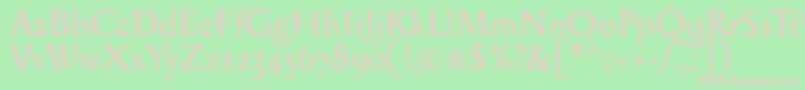 Serapionosf Font – Pink Fonts on Green Background