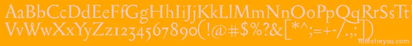 Serapionosf Font – Pink Fonts on Orange Background