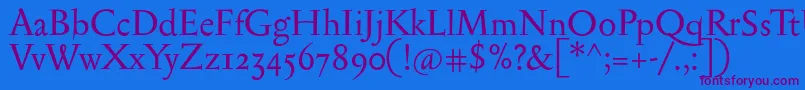 Serapionosf Font – Purple Fonts on Blue Background