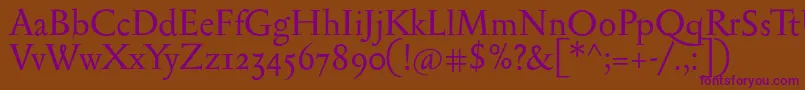 Serapionosf Font – Purple Fonts on Brown Background