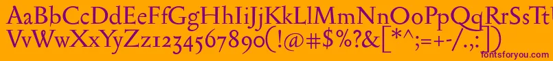 Serapionosf Font – Purple Fonts on Orange Background